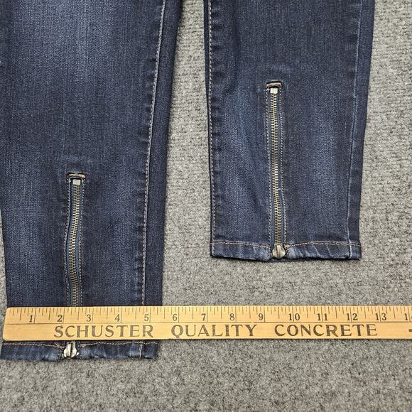 William Rast Jeans Juniors Size 31 (Fits 33x27) Perfect Ankle Skinny Denim Zips - Picture 8 of 8